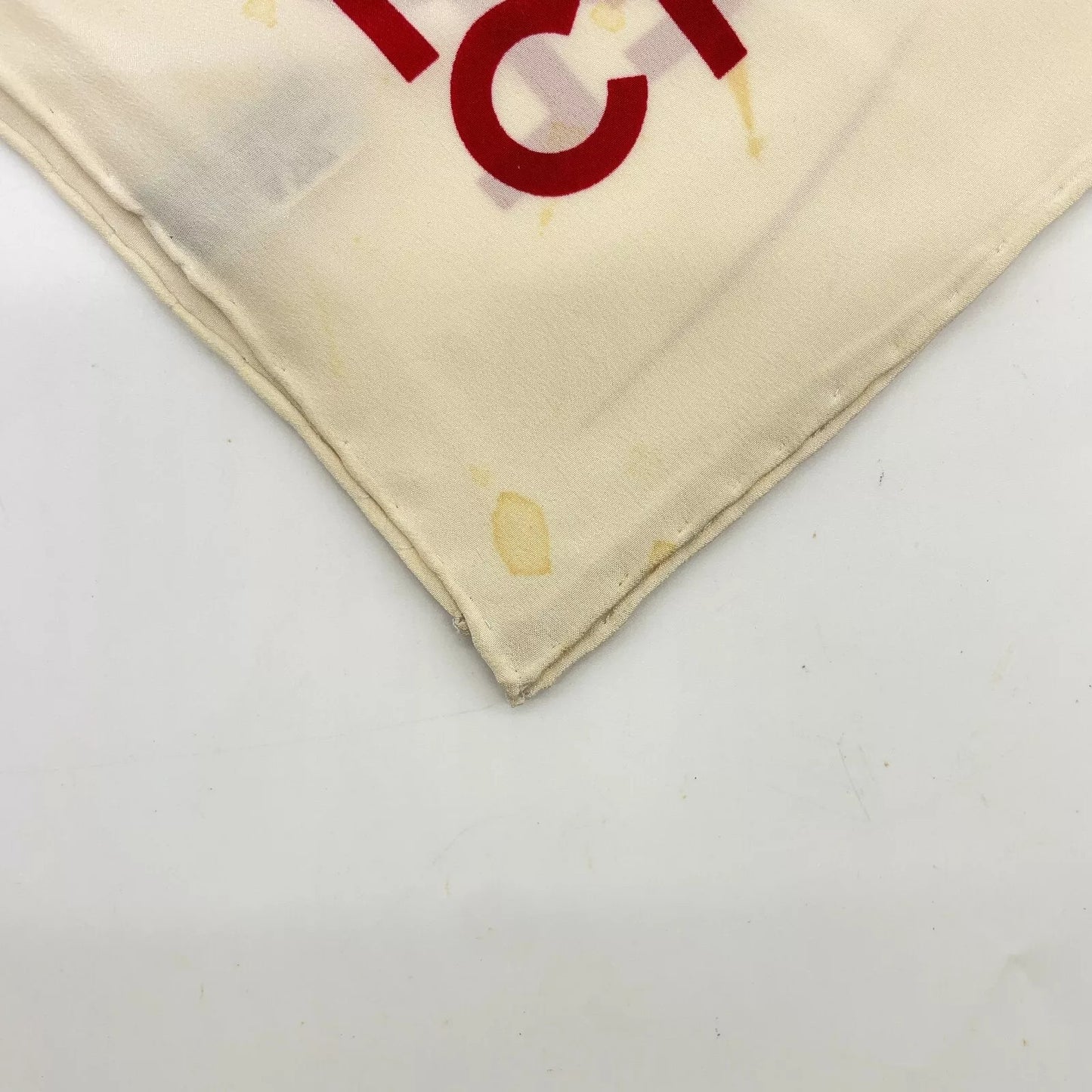 CHANEL Mademoiselle silhouette Silk Scarf W/Paper Case