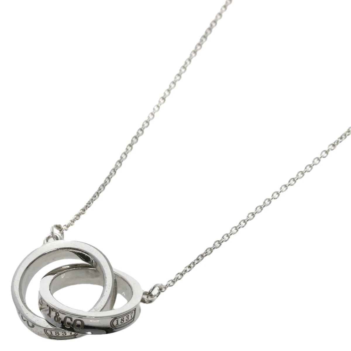 TIFFANY & Co. 1837 Interlocking Circle Necklace Silver Ladies