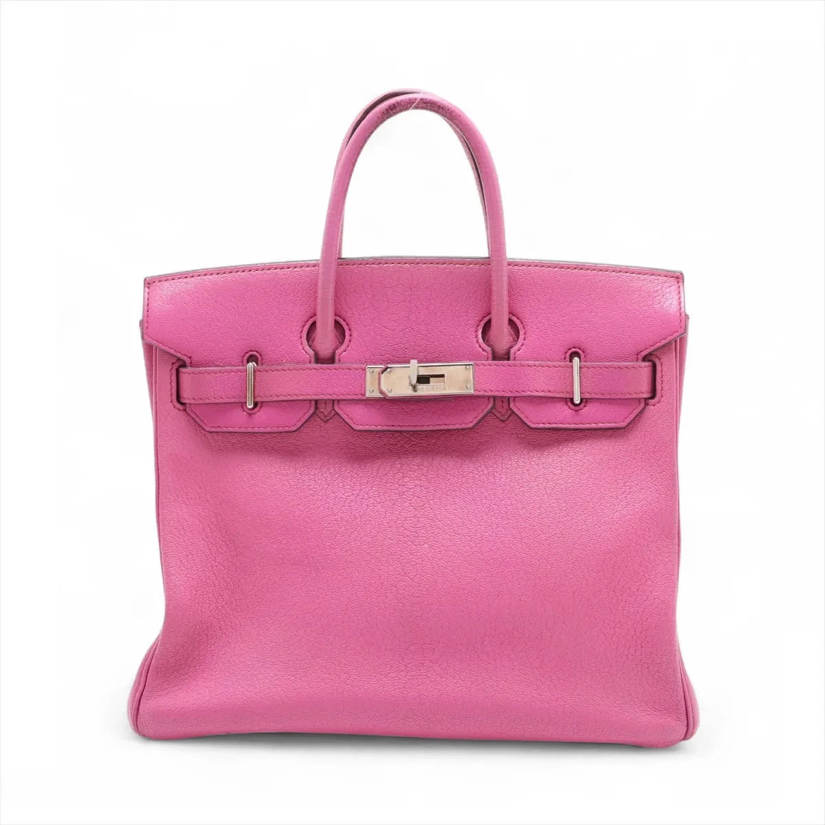 Hermès Haut à Courroies 28 Coromandel Pink Silver Metal Fittings J Stamp 2006