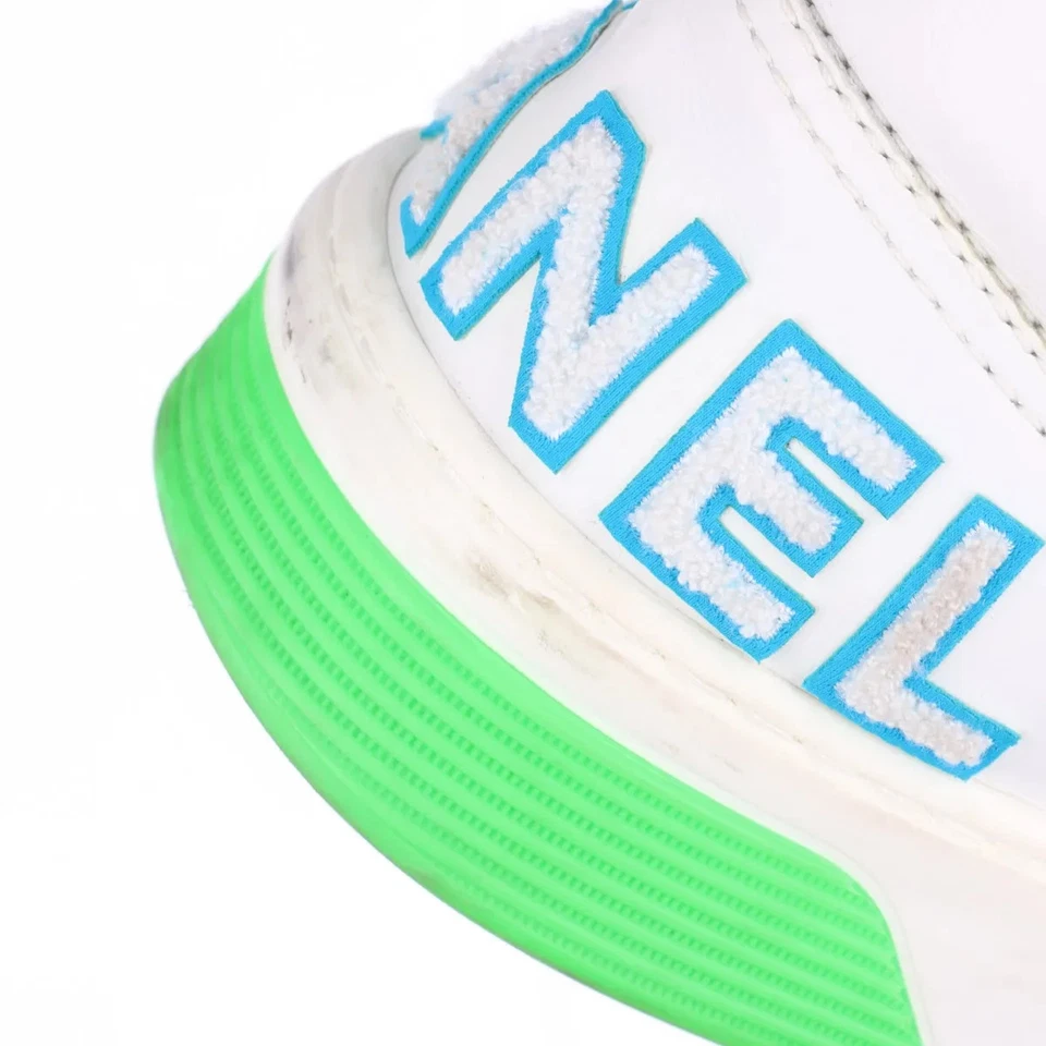 Chanel Coco Mark Leather Sneakers 43 Men's Multicolor