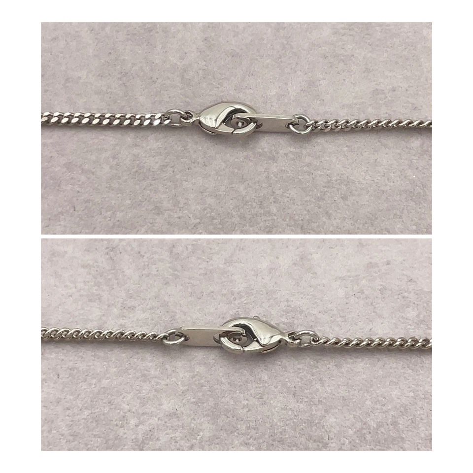 Louis Vuitton Collier Plaque Multi LV Necklace in Silver