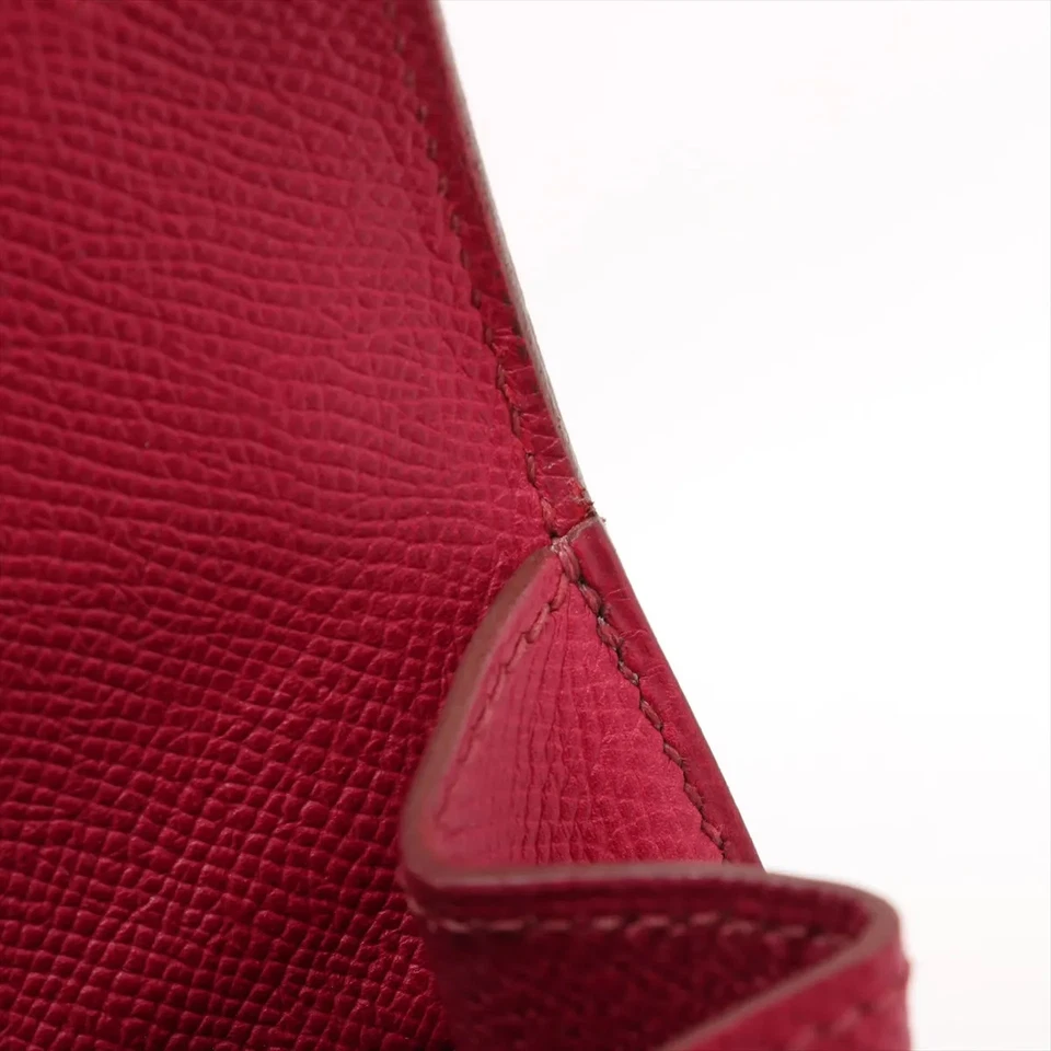 Hermès Kelly 35 Veau Epsom Ruby Gold Metal Fittings P Stamp 2012