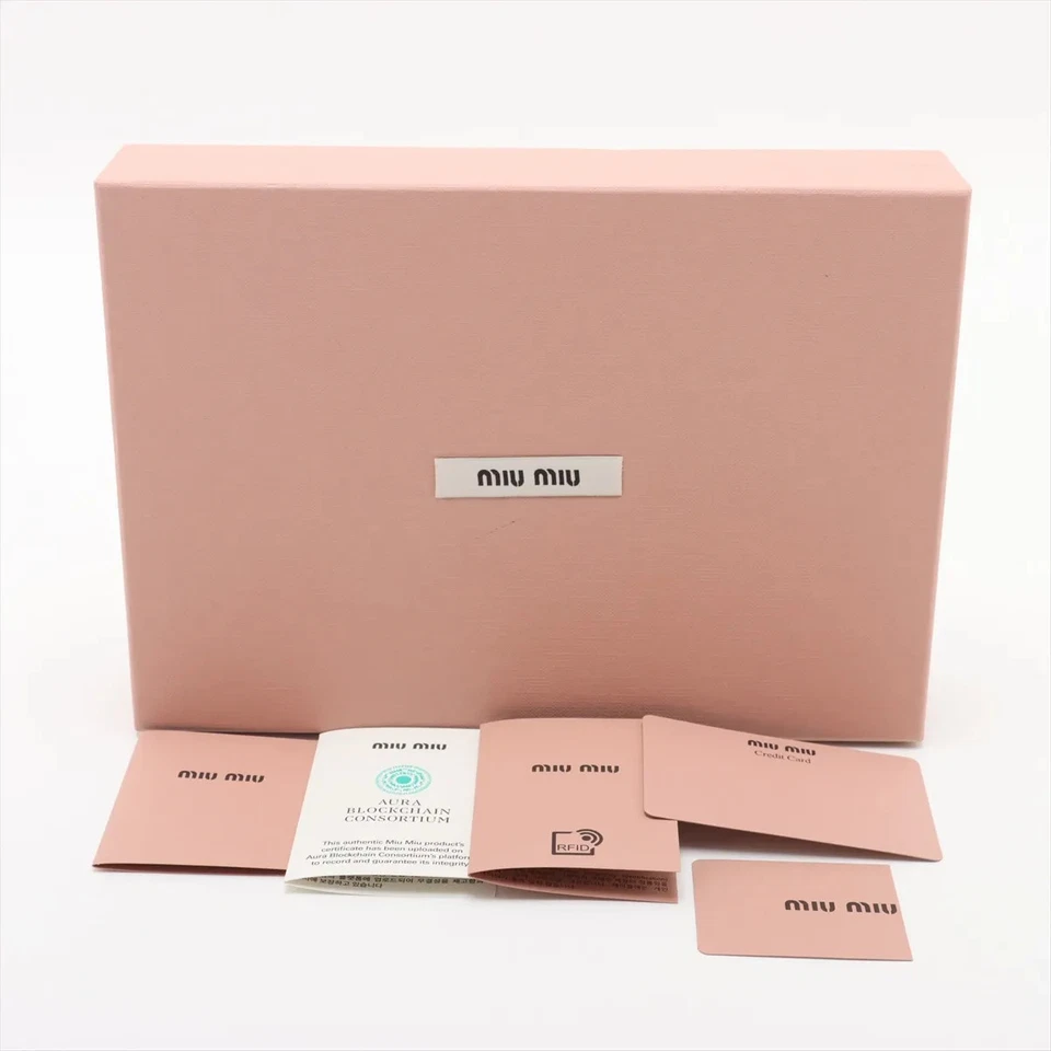 Miu Miu Leather Shoulder Wallet Black