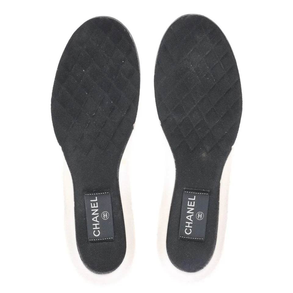 Chanel Coco Mark Fabric Sneakers 40 Ladies' Black