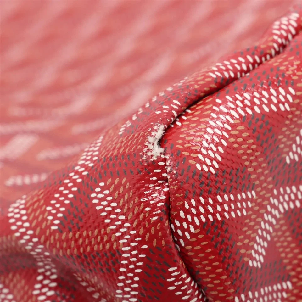 Goyard Saint Louis GM PVC x Leather Tote Bag Red