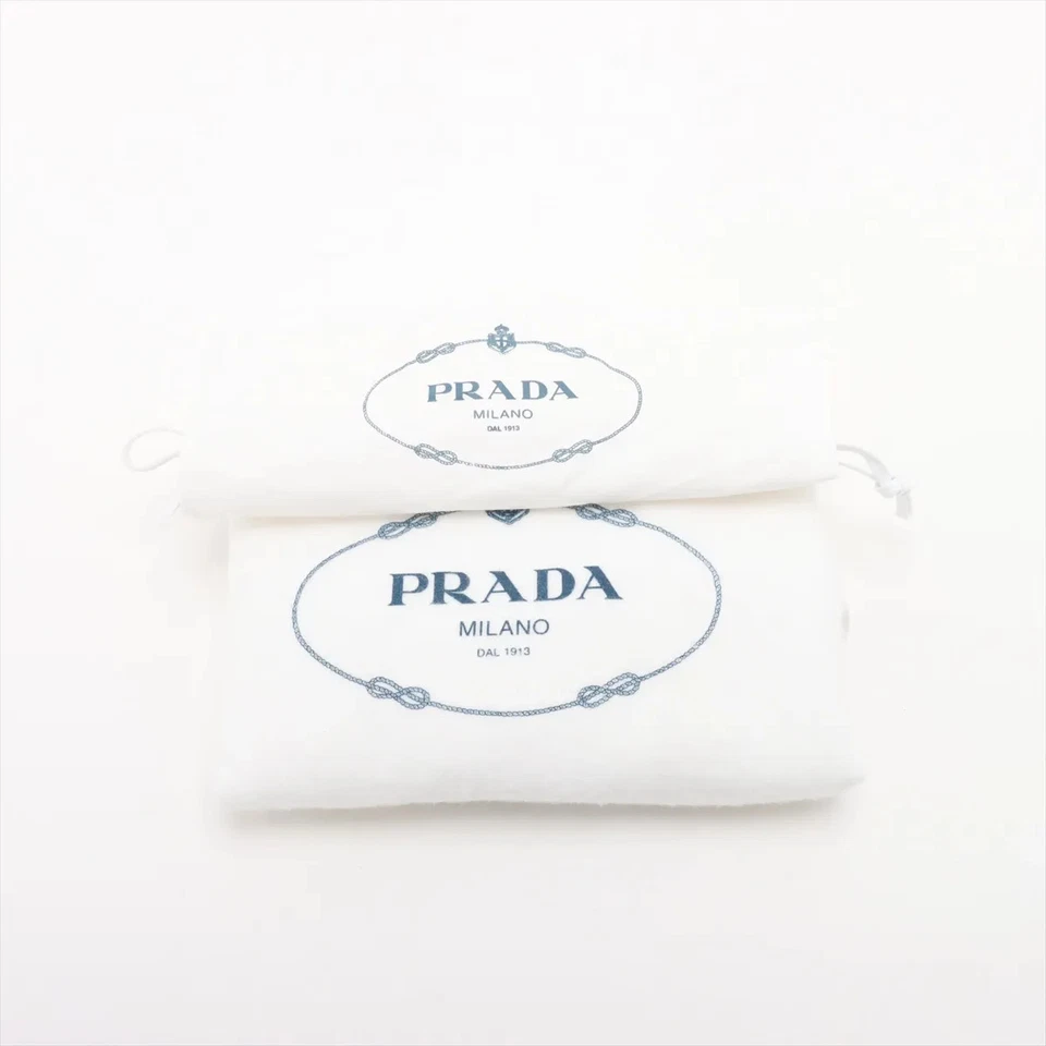 Prada Arke Leather 2 Way Shoulder Bag Brown