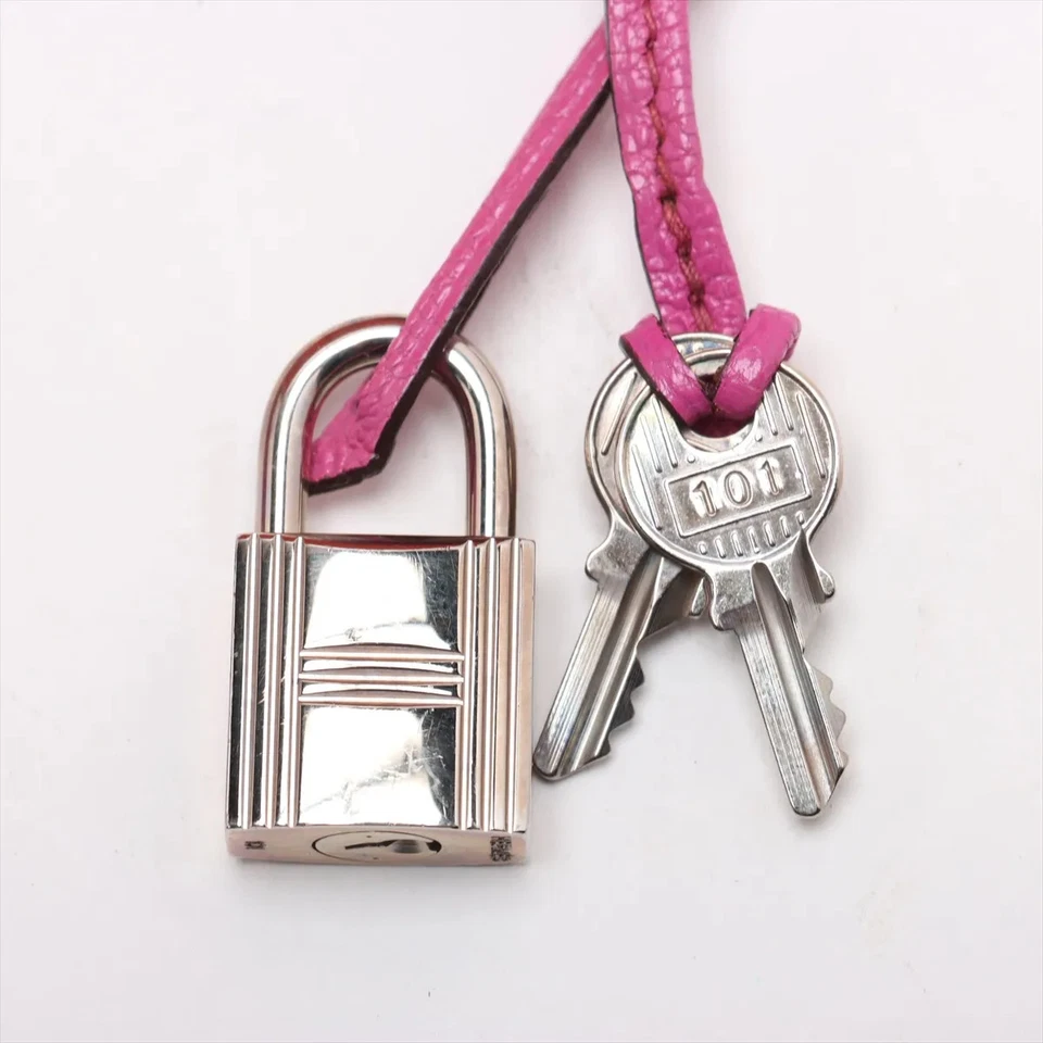 Hermès Haut à Courroies 28 Coromandel Pink Silver Metal Fittings J Stamp 2006