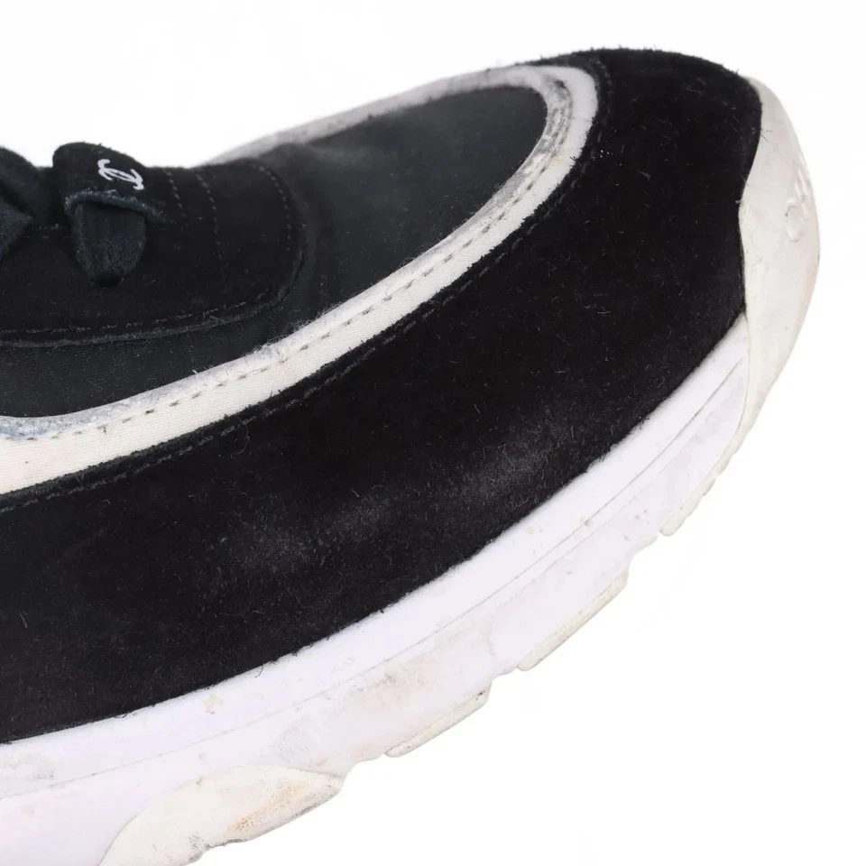 Chanel Coco Mark Fabric Sneakers 40 Ladies' Black