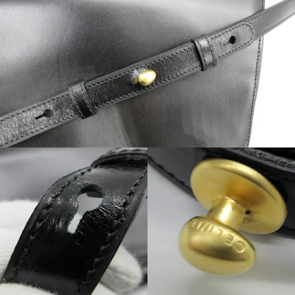 CELINE Triomphe Logo Shoulder Handbag 