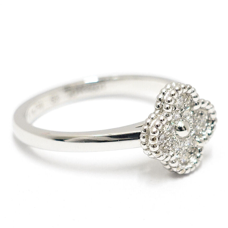 Van Cleef & Arpels K18WG Sweet Alhambra Diamond Ring