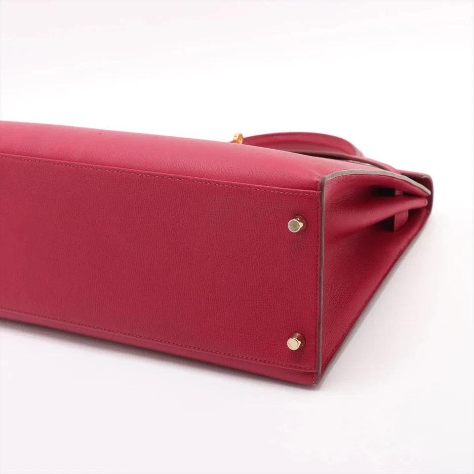 Hermès Kelly 35 Veau Epsom Ruby Gold Metal Fittings P Stamp 2012