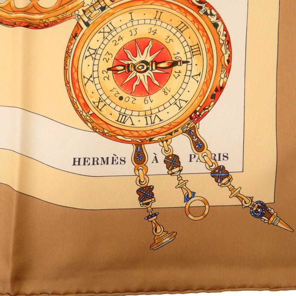 HERMES Carre90 "The Ronde of Time" Scarf