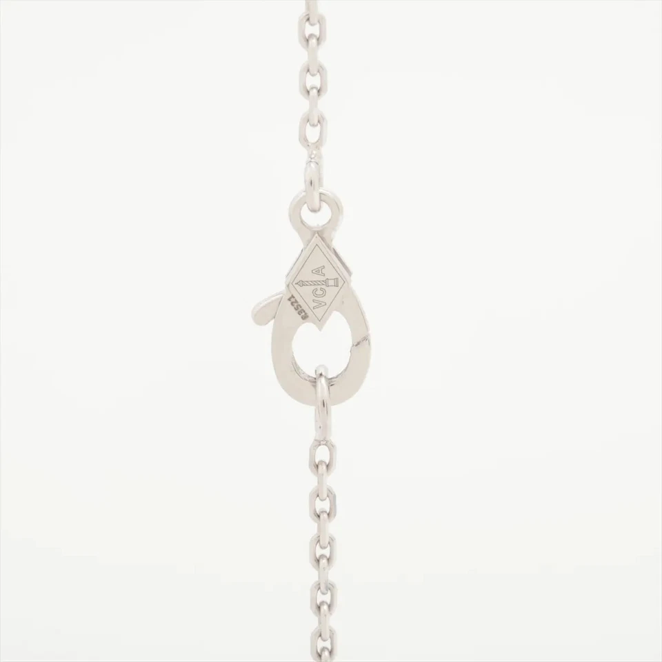 Van Cleef & Arpels Vintage Alhambra Chalcedony Necklace 750(WG) 5.4g
