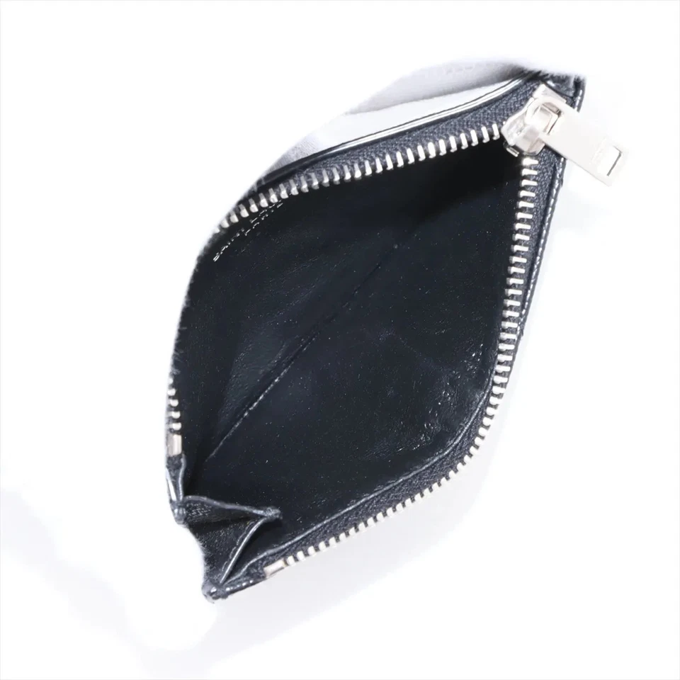 Saint Laurent Paris V Stitch YSL Logo Leather Fragment Case Black