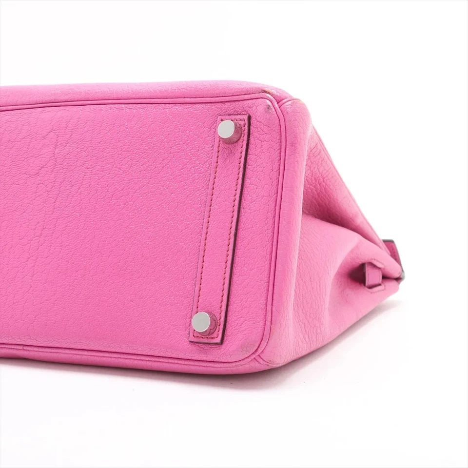 Hermès Haut à Courroies 28 Coromandel Pink Silver Metal Fittings J Stamp 2006