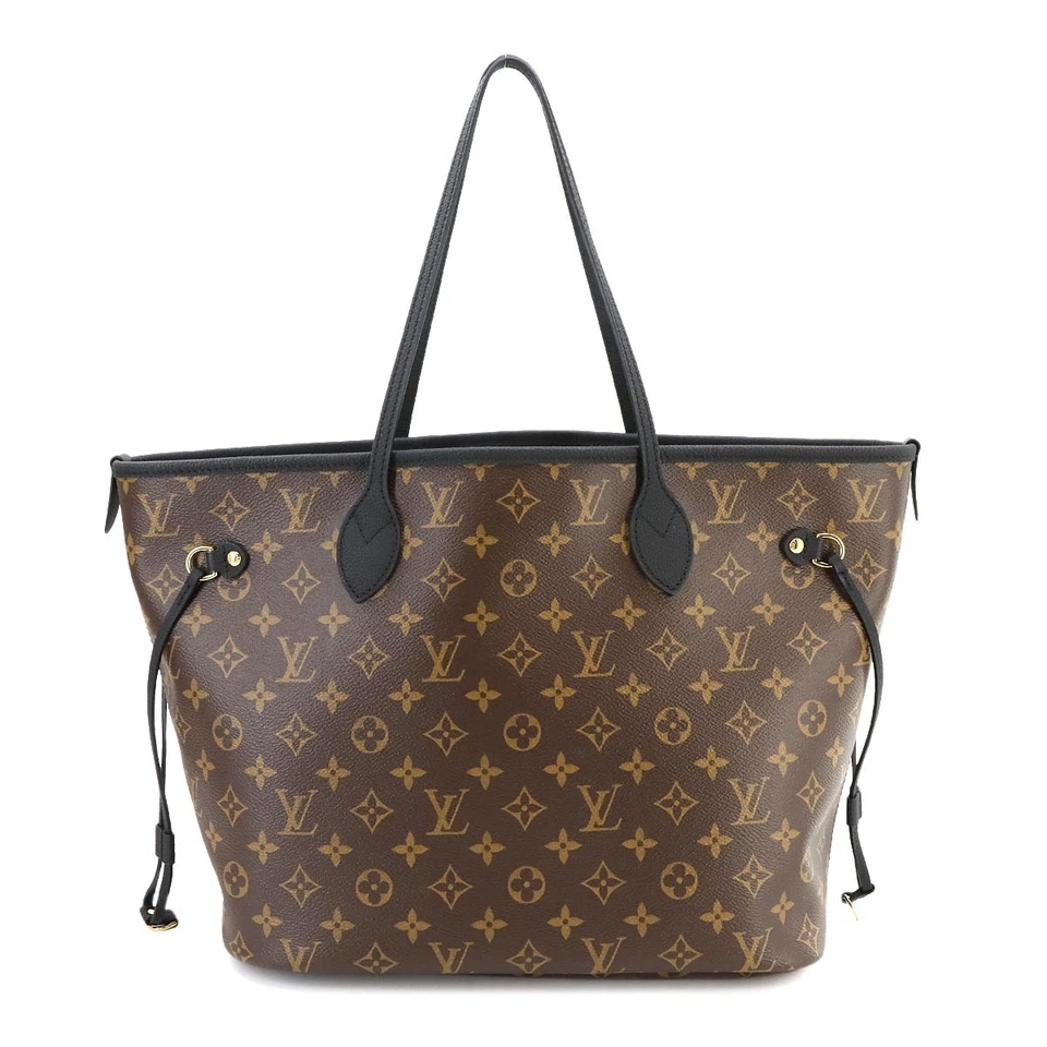 LOUIS VUITTON Neverfull Inside Out MM Tote Bag Leather Noir
