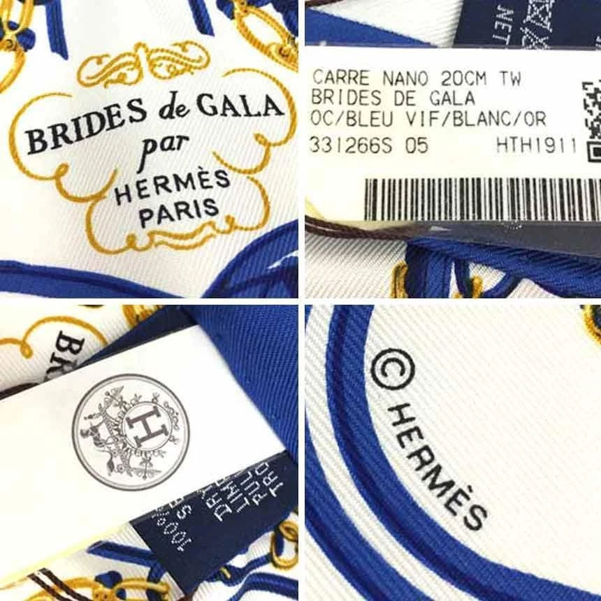 HERMES Nano Scarf Brides De Gala Carré 20