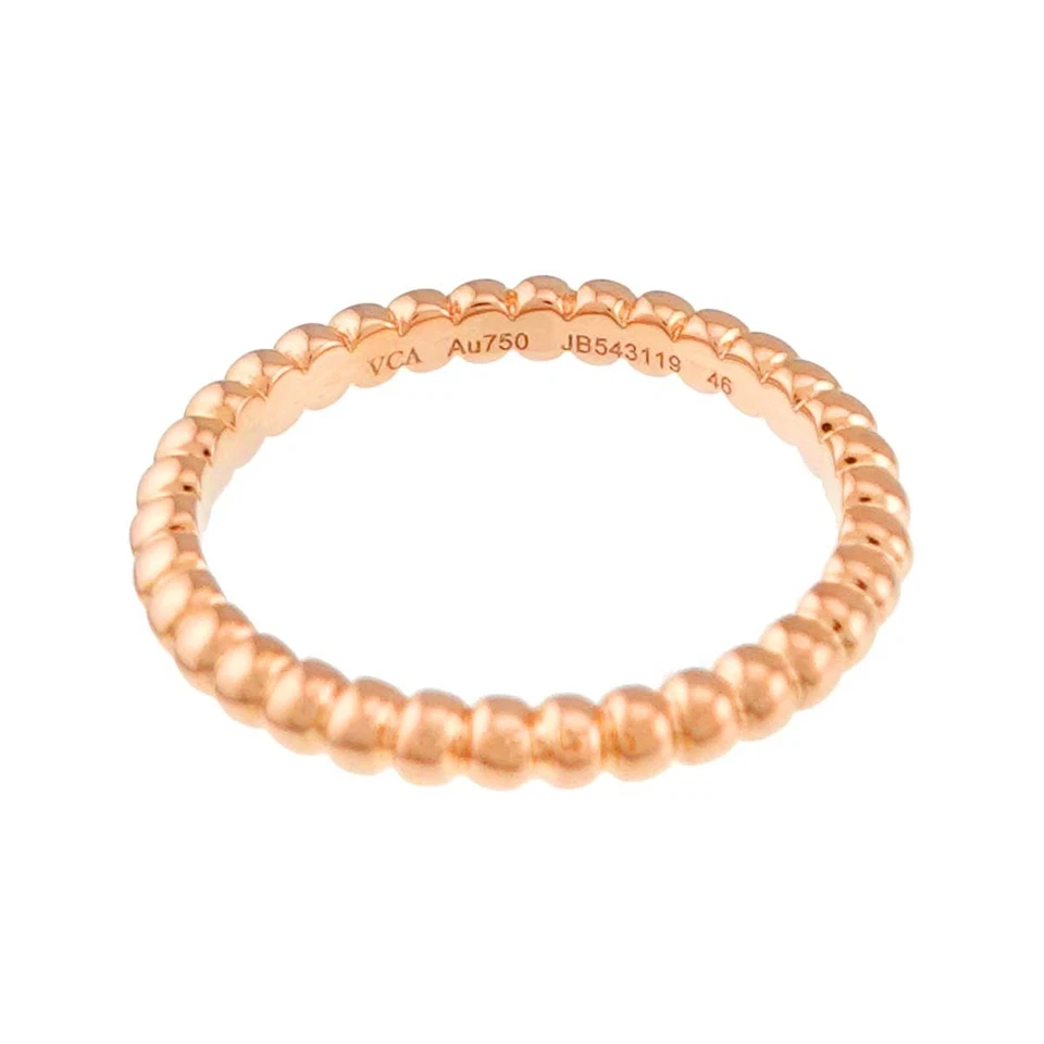 Van Cleef Arpels Perlee Ring Small 18K PG 750 Size 46 3.75(US)