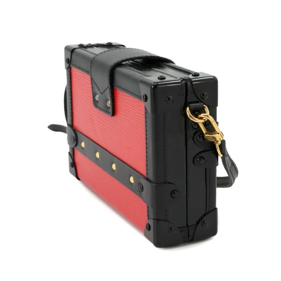LOUIS VUITTON Epi Petite Malle Shoulder Bag Leather Copuelicot Noir