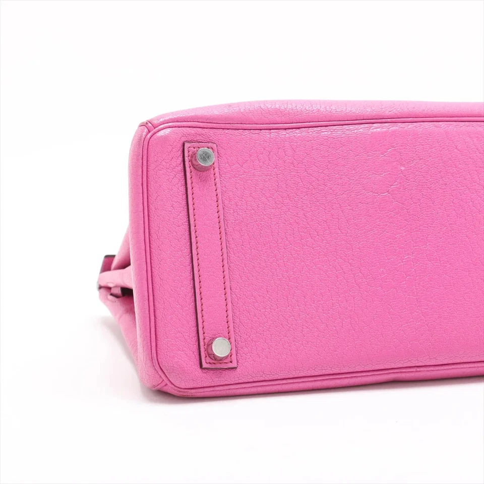 Hermès Haut à Courroies 28 Coromandel Pink Silver Metal Fittings J Stamp 2006