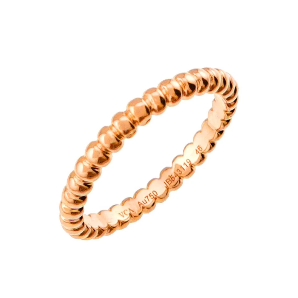Van Cleef Arpels Perlee Ring Small 18K PG 750 Size 46 3.75(US)