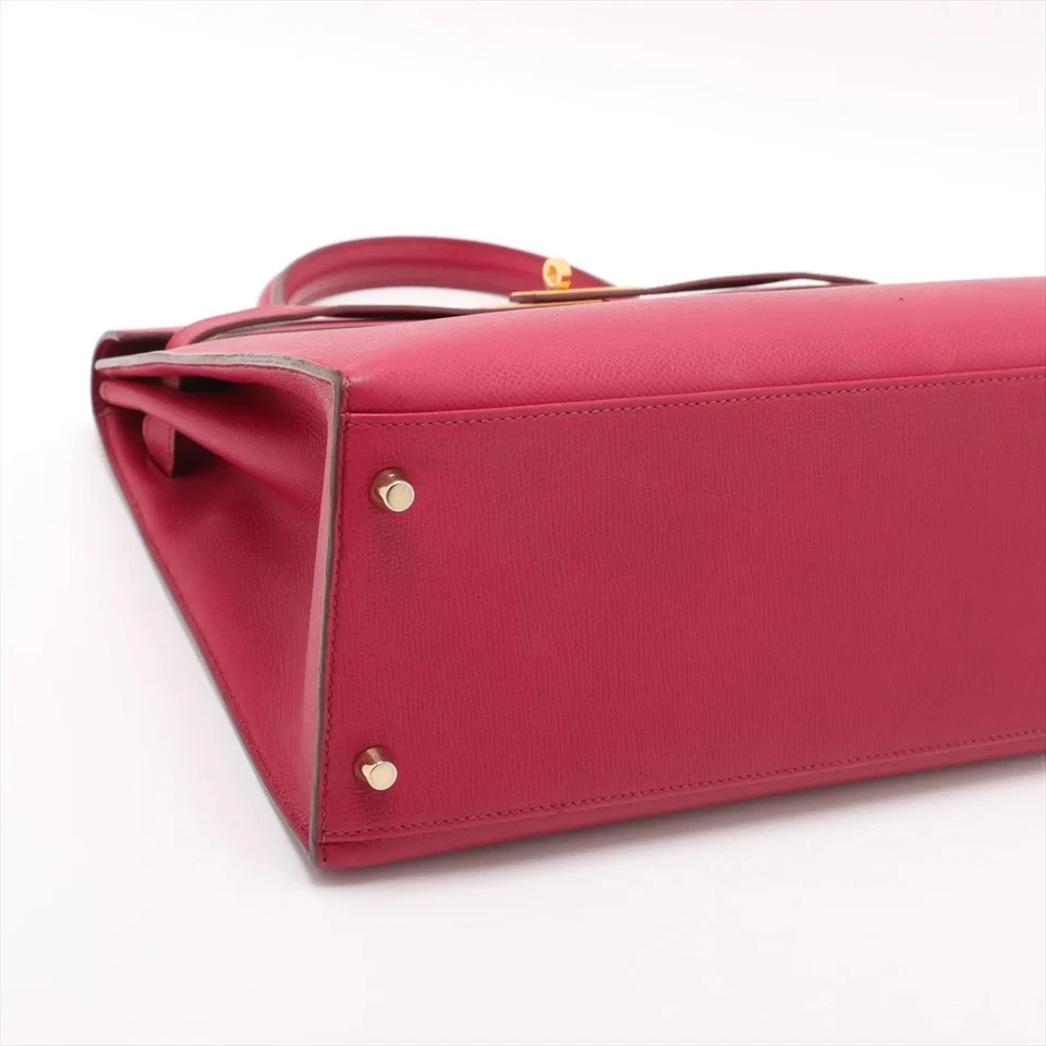 Hermès Kelly 35 Veau Epsom Ruby Gold Metal Fittings P Stamp 2012