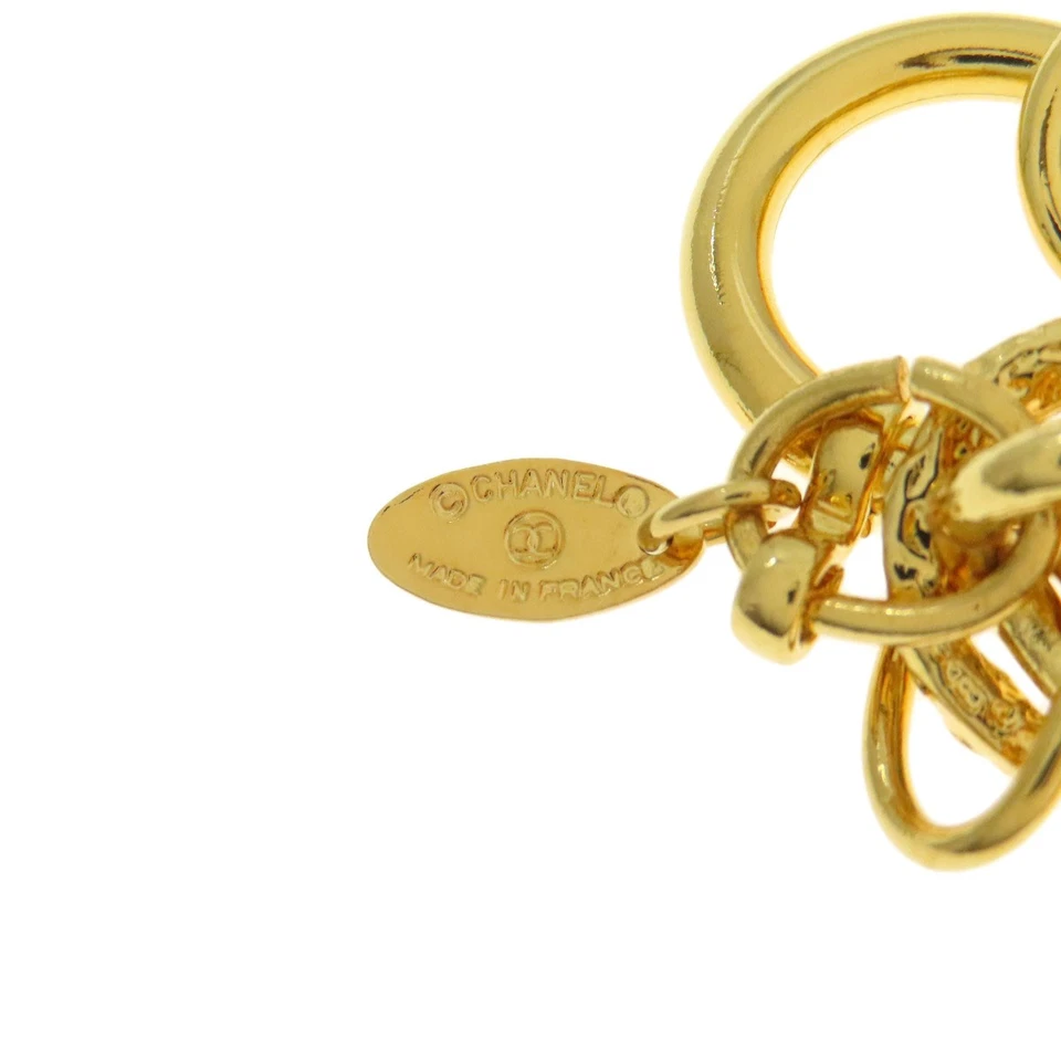 CHANEL Vintage with Logo Bracelet Metal Ladies