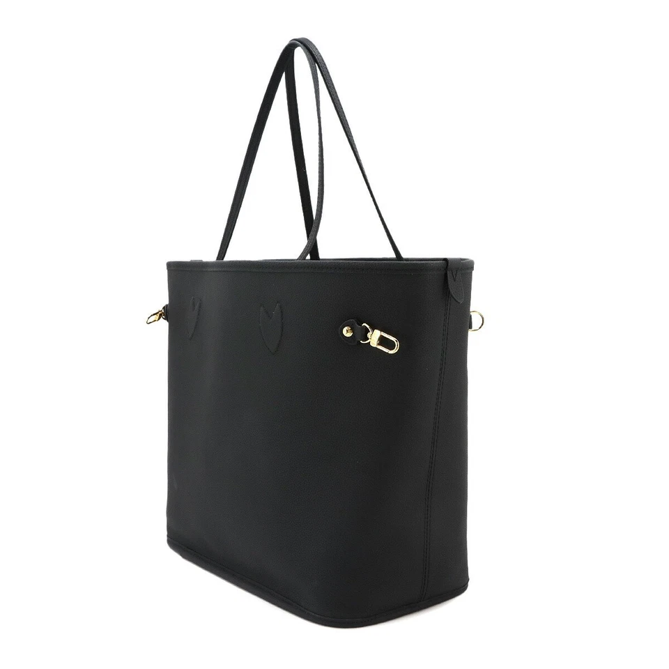 LOUIS VUITTON Neverfull Inside Out MM Tote Bag Leather Noir