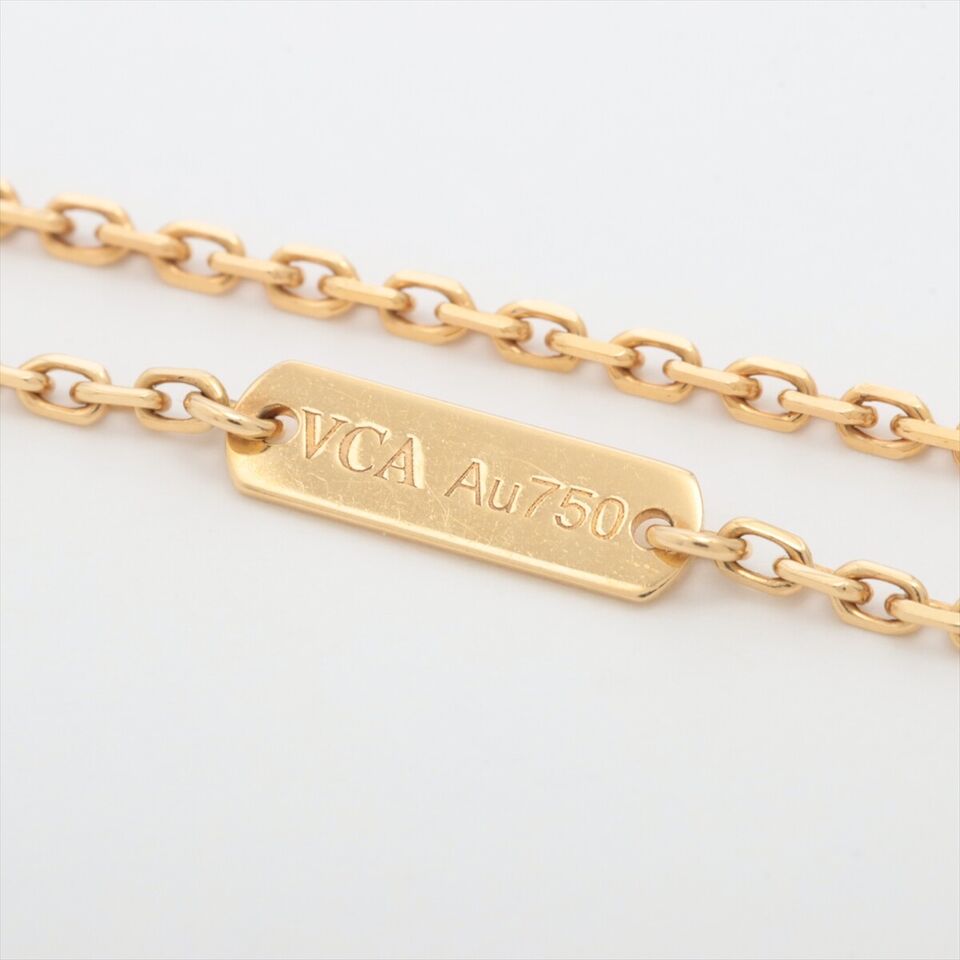 Van Cleef & Arpels Vintage Alhambra Golden Shell Diamond Necklace