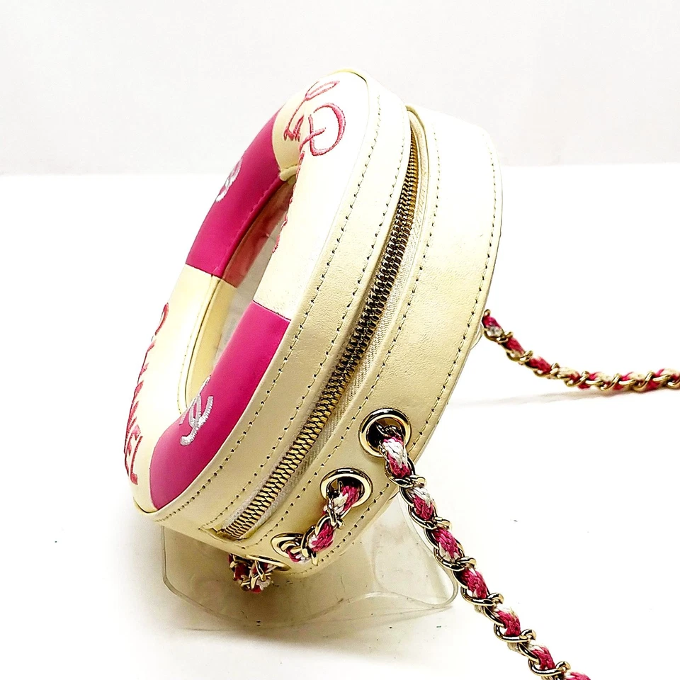 Chanel Crossbody Bag White Leather Lifesave La Pausa