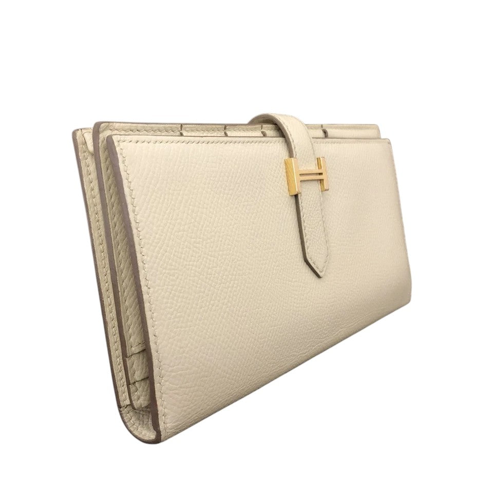 HERMES Bearn Soufflet Epsom Leather Long Bifold Wallet
