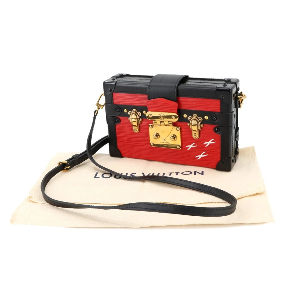 LOUIS VUITTON Epi Petite Malle Shoulder Bag Leather Copuelicot Noir