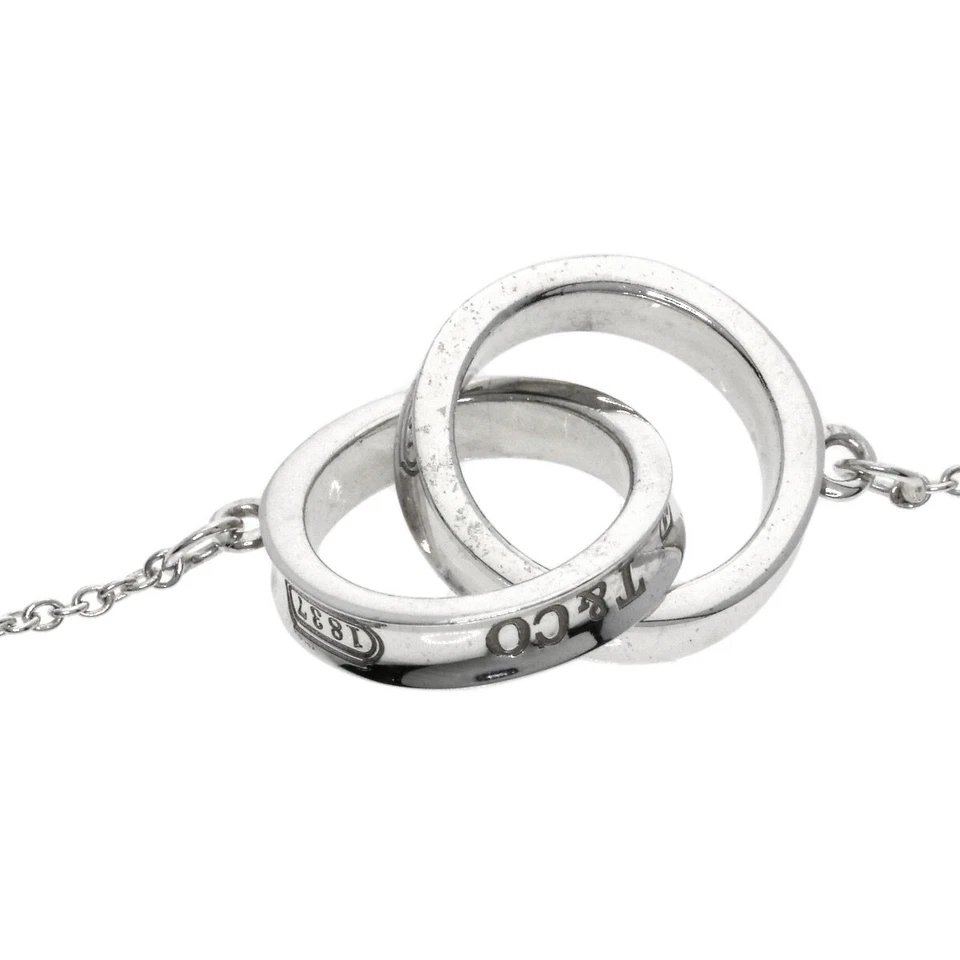 TIFFANY & Co. 1837 Interlocking Circle Necklace Silver Ladies