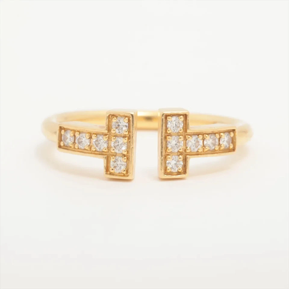 Tiffany T Wire Diamond Ring 750 (YG) 2.6g