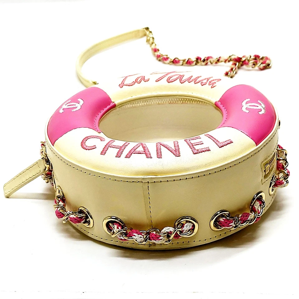 Chanel Crossbody Bag White Leather Lifesave La Pausa