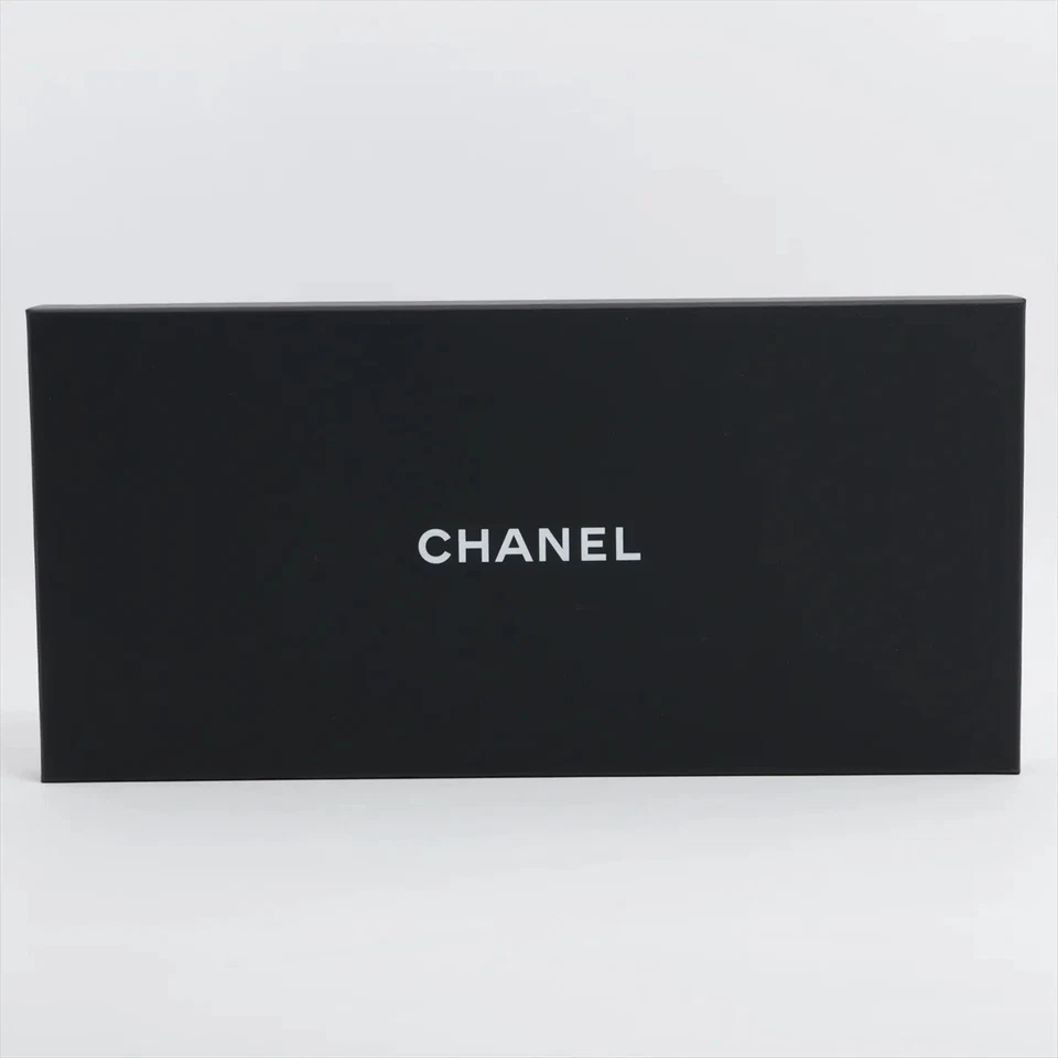 Chanel Coco Mark A21K Suspenders M GP & Leather Black×Gold