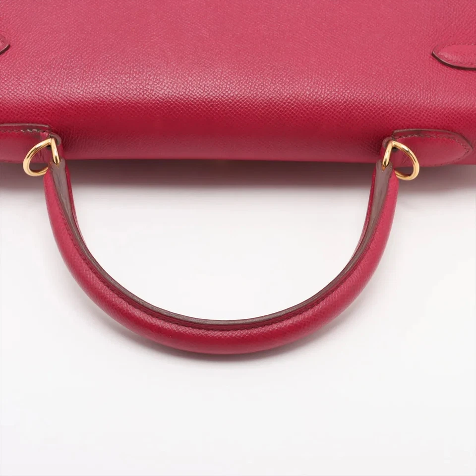 Hermès Kelly 35 Veau Epsom Ruby Gold Metal Fittings P Stamp 2012