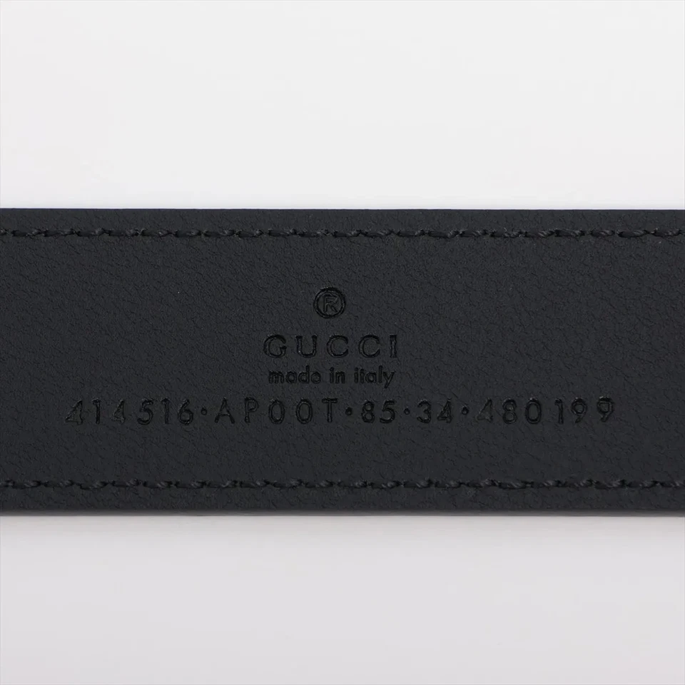 Gucci GG Marmont Belt 85 GP & Leather Black