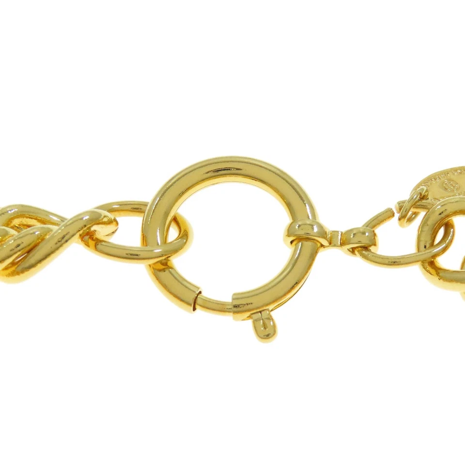 CHANEL Vintage with Logo Bracelet Metal Ladies