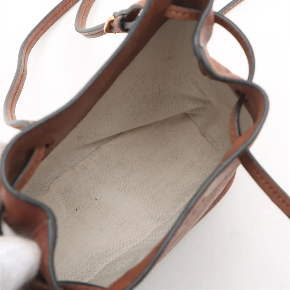 Miu Miu Nappa Leather Shoulder Bag Brown