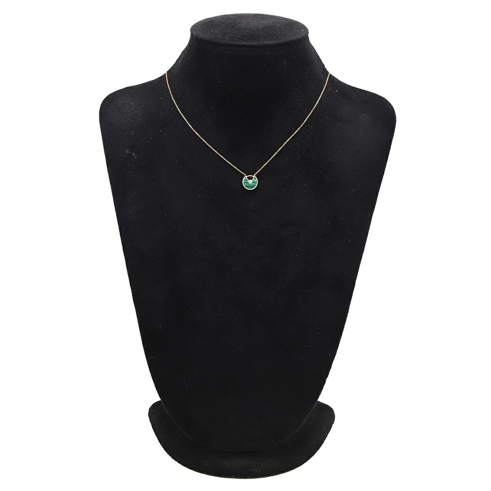 Cartier Amulette De Cartier XS Necklace Diamond Malachite 18k Rose Gold