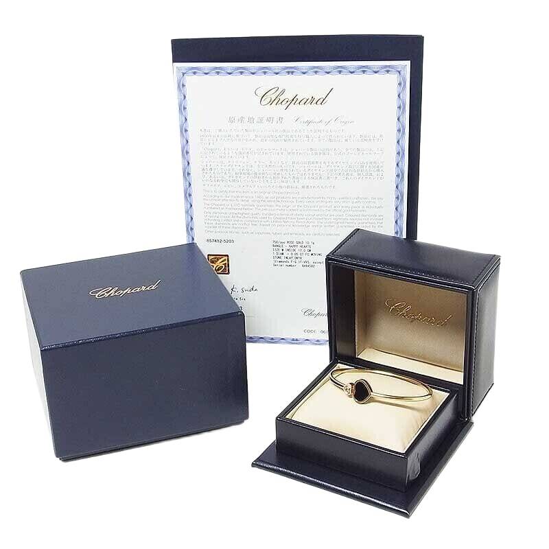 Chopard Happy Heart Bangle Onyx/Diamond K18YG