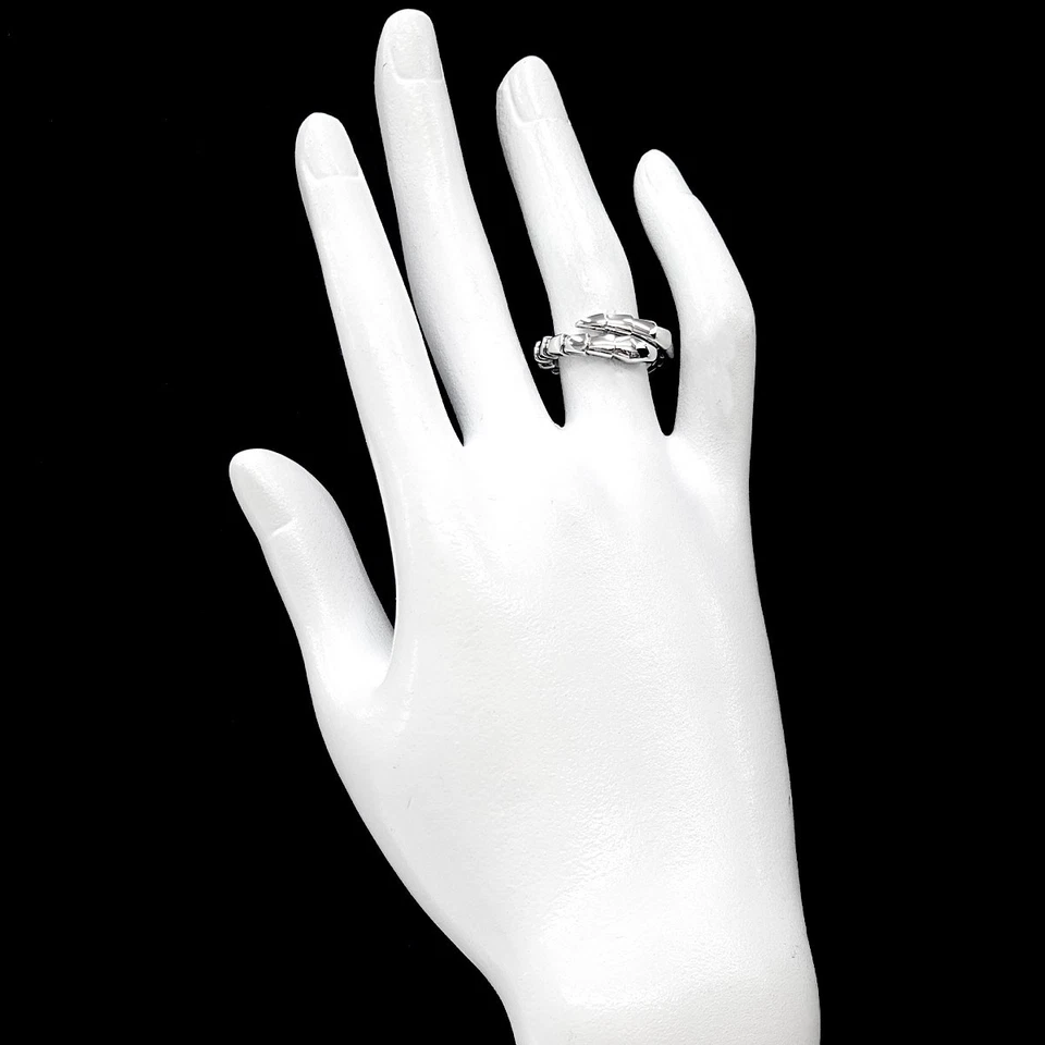 BVLGARI Serpenti Viper Ring 18K White Gold 750 Size M 5.5-5.75(US)