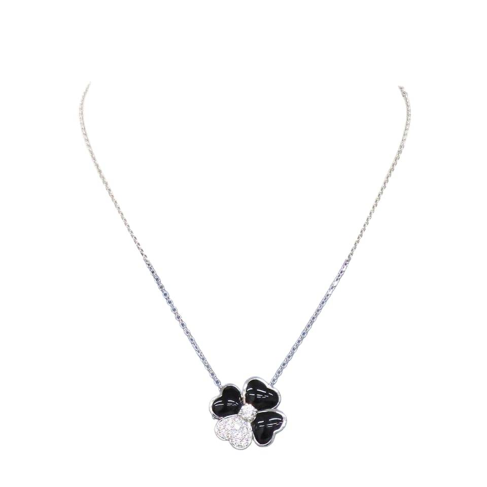 Van Cleef & Arpels Cosmos Clip Necklace Medium Au750 (K18WG)