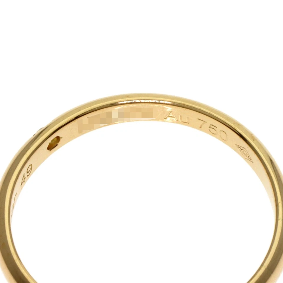 CARTIER Classic Wedding 1P Diamond Ring K18 Yellow Gold Ladies