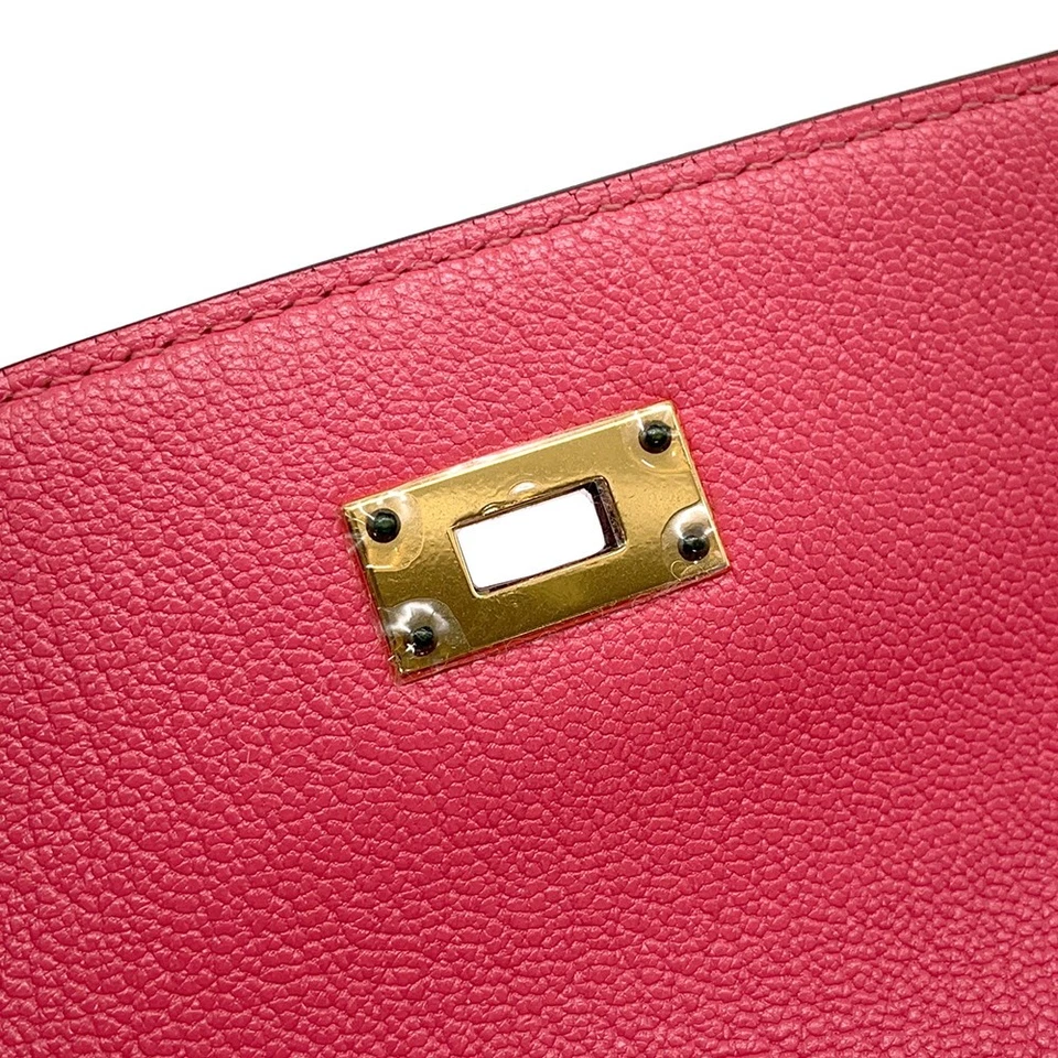 HERMES Kelly Wallet Long Chevre Myzore Goatskin Rose Lipstick