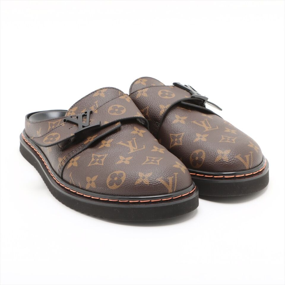 Vuitton LV Easy Line Mule 7 Men's Brown Monogram LV Logo