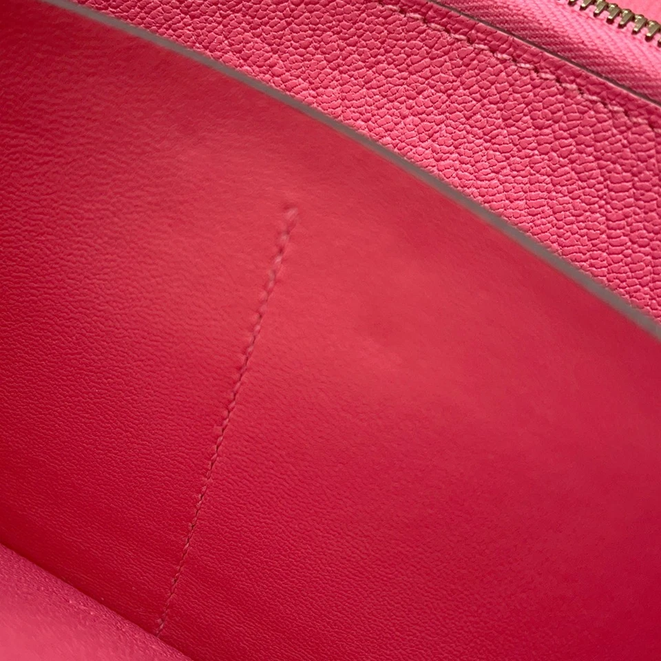 HERMES Kelly Wallet Long Chevre Myzore Goatskin Rose Lipstick
