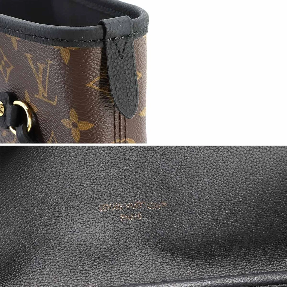 LOUIS VUITTON Neverfull Inside Out MM Tote Bag Leather Noir