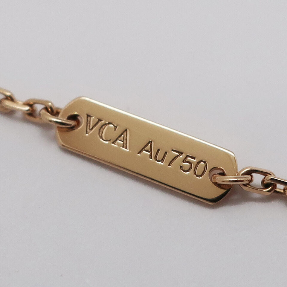 Van Cleef & Arpels VTG Alhambra Diamond Necklace in K18 Pink Gold